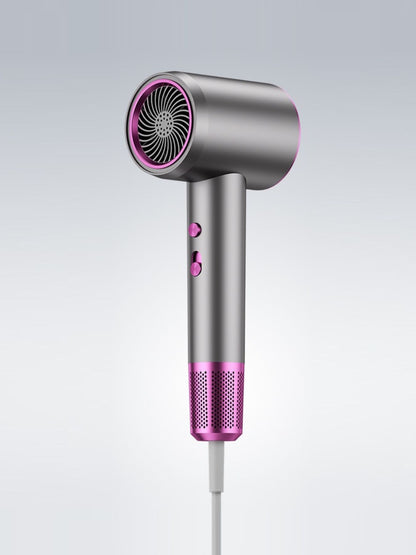 Gray household hair dryer by Trendsi with European plug, fast drying technology, compact design, suitable for quick hair styling.
