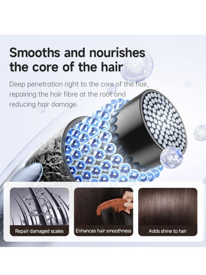 Gray lightweight high-speed hair dryer by Trendsi with European plug, compact and powerful for quick drying.