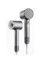 Gray lightweight high-speed hair dryer by Trendsi with European plug, compact and efficient for quick drying and styling.