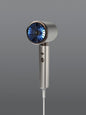Gray Trendsi negative ions high-speed hair dryer with European plug, showcasing its sleek design and professional airflow.