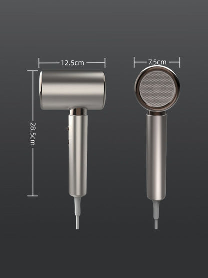 Gray Trendsi negative ions high-speed hair dryer with European plug, showcasing sleek design and advanced drying technology.