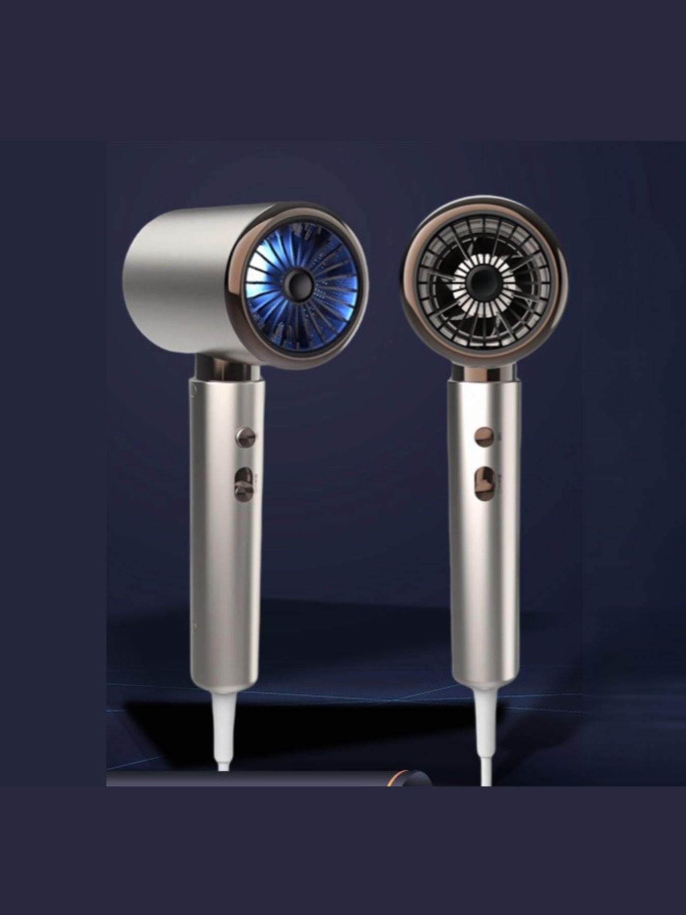 Gray Trendsi high-speed hair dryer with European plug and negative ion technology, designed for quick, smooth styling.