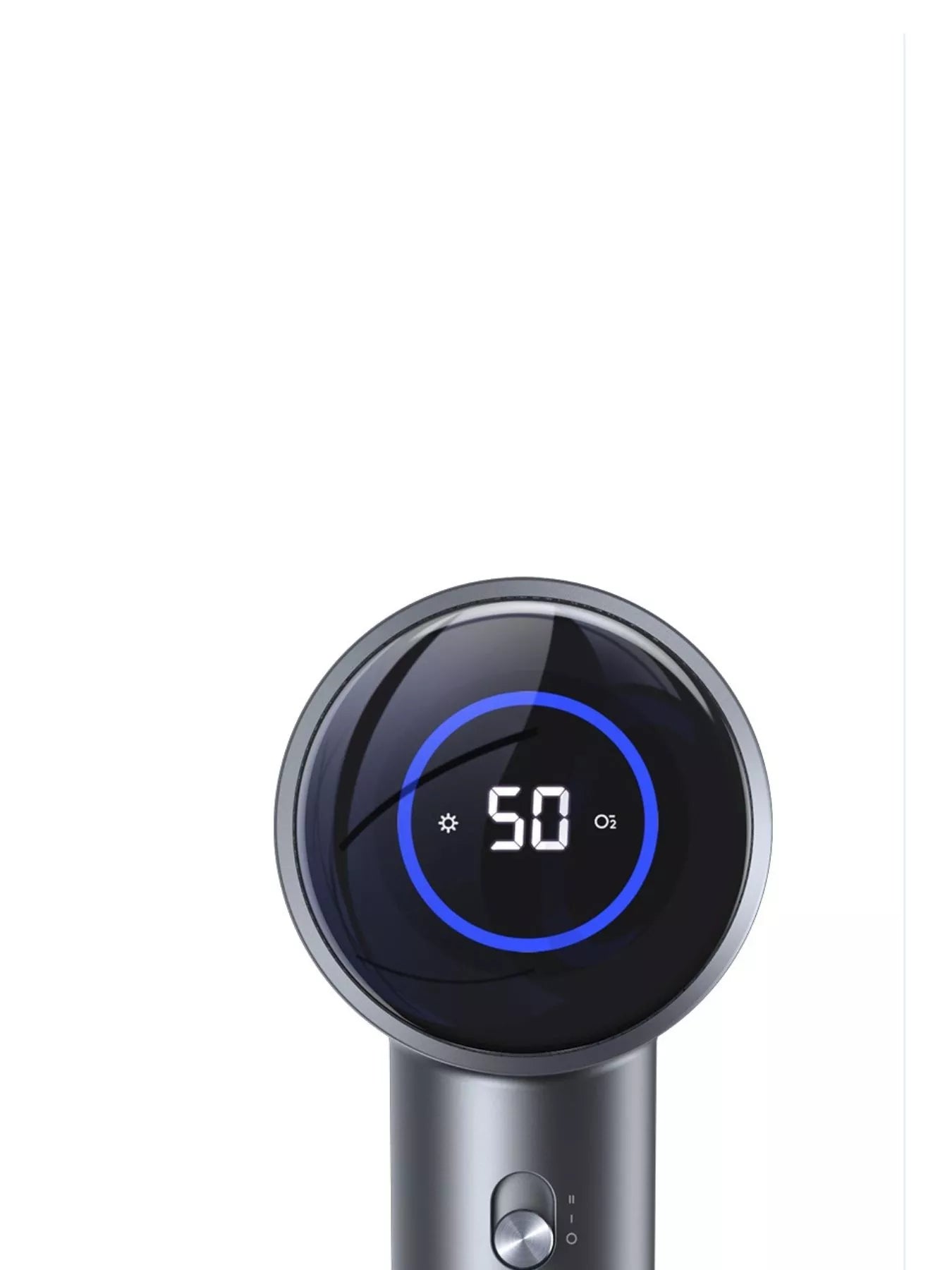 Gray Trendsi household hair dryer with temperature control and European plug for versatile, efficient hair drying.