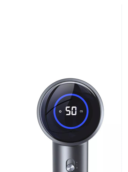 Gray Trendsi household hair dryer with temperature control and European plug for versatile, efficient hair drying.