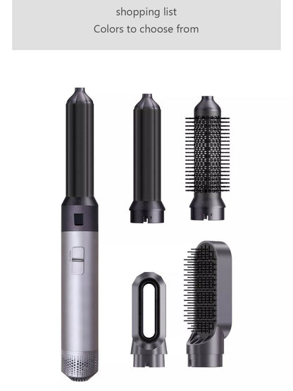 Gray 6-in-1 interchangeable head curling iron by Trendsi with North American plug and multiple barrel options for versatile styling.