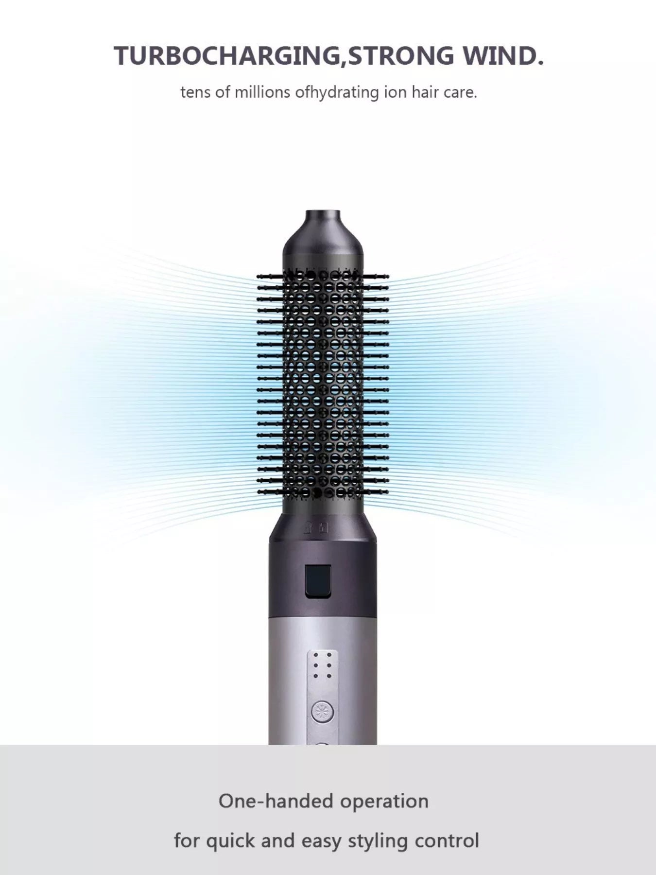 Gray 6-in-1 interchangeable head curling iron by Trendsi with North American plug, versatile styling tool for curls and waves.