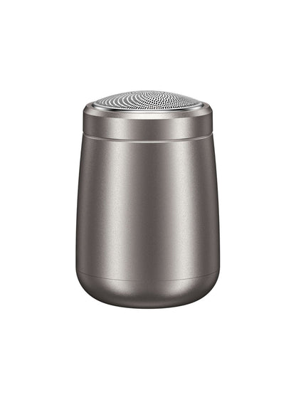 Gray portable mini electric shaver by Trendsi, compact design for easy grooming on the go.