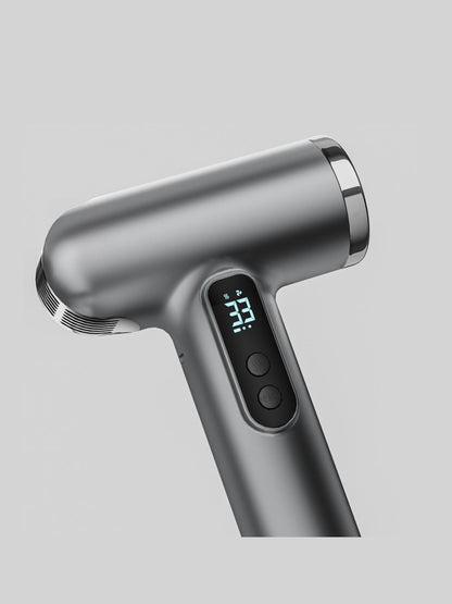 Gray portable rechargeable high-speed hair dryer by Trendsi, compact design with ergonomic handle for quick styling.