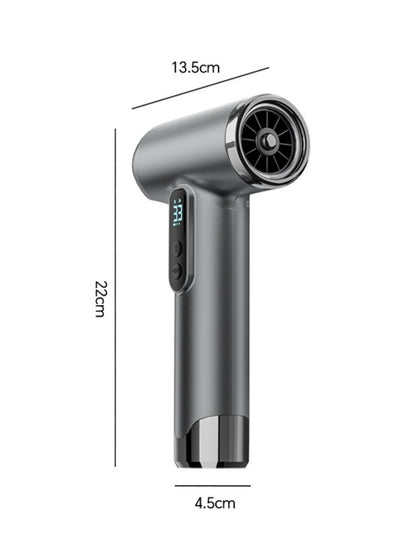 Gray portable rechargeable high-speed hair dryer by Trendsi with ergonomic handle and compact design.