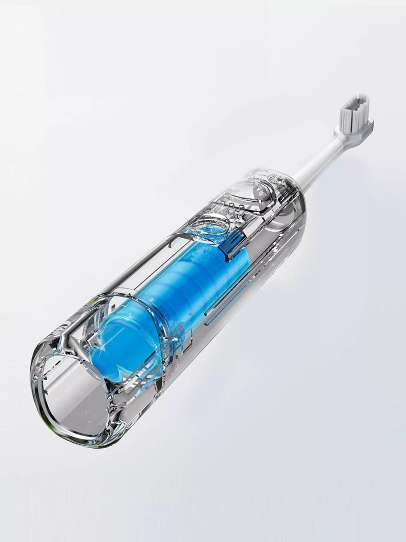 Gray Trendsi smart electric toothbrush with ergonomic handle and replaceable brush head, designed for effective oral cleaning.
