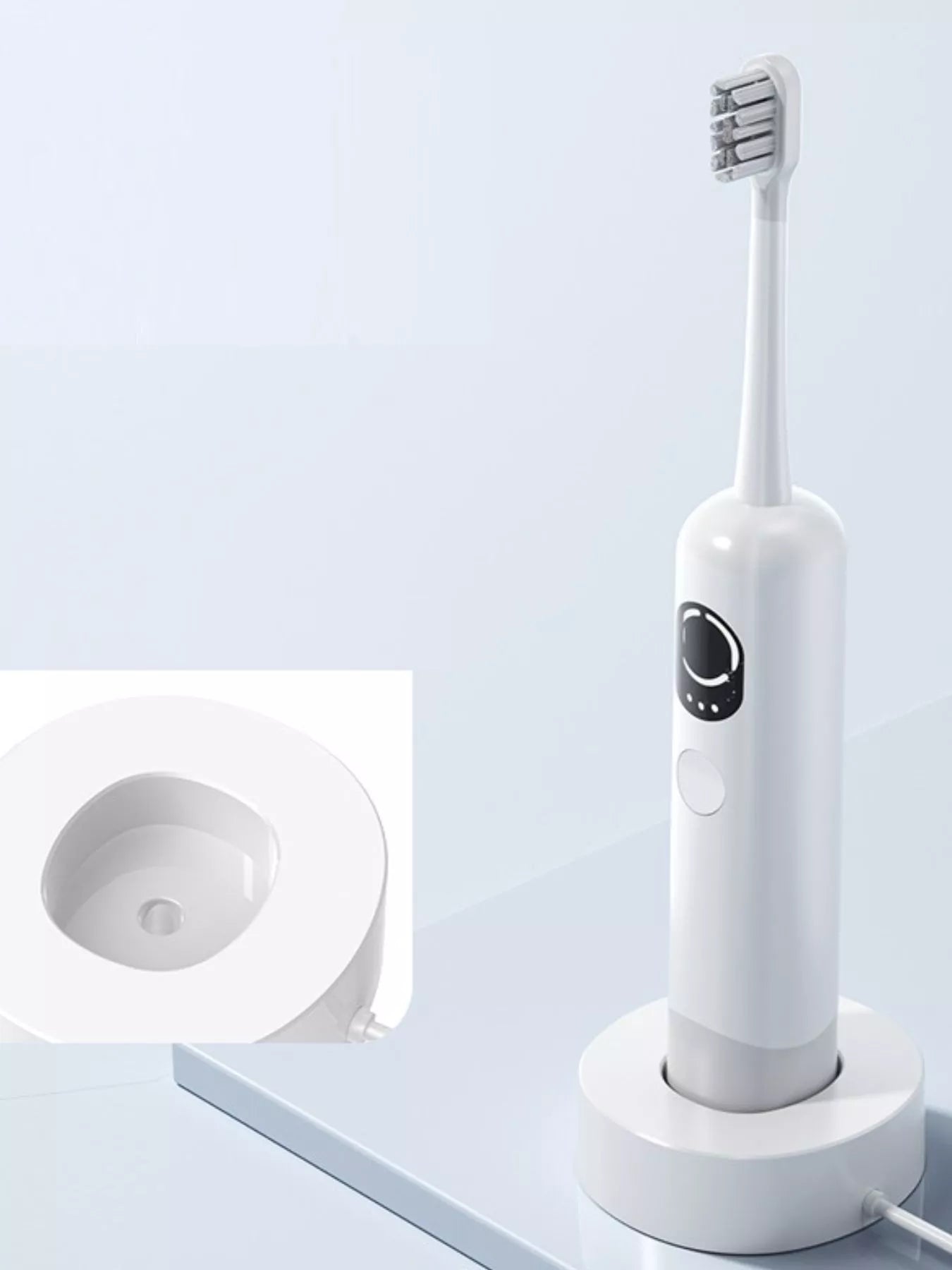 Gray Trendsi smart electric toothbrush with sleek design and multiple brushing modes, ideal for effective dental cleaning.