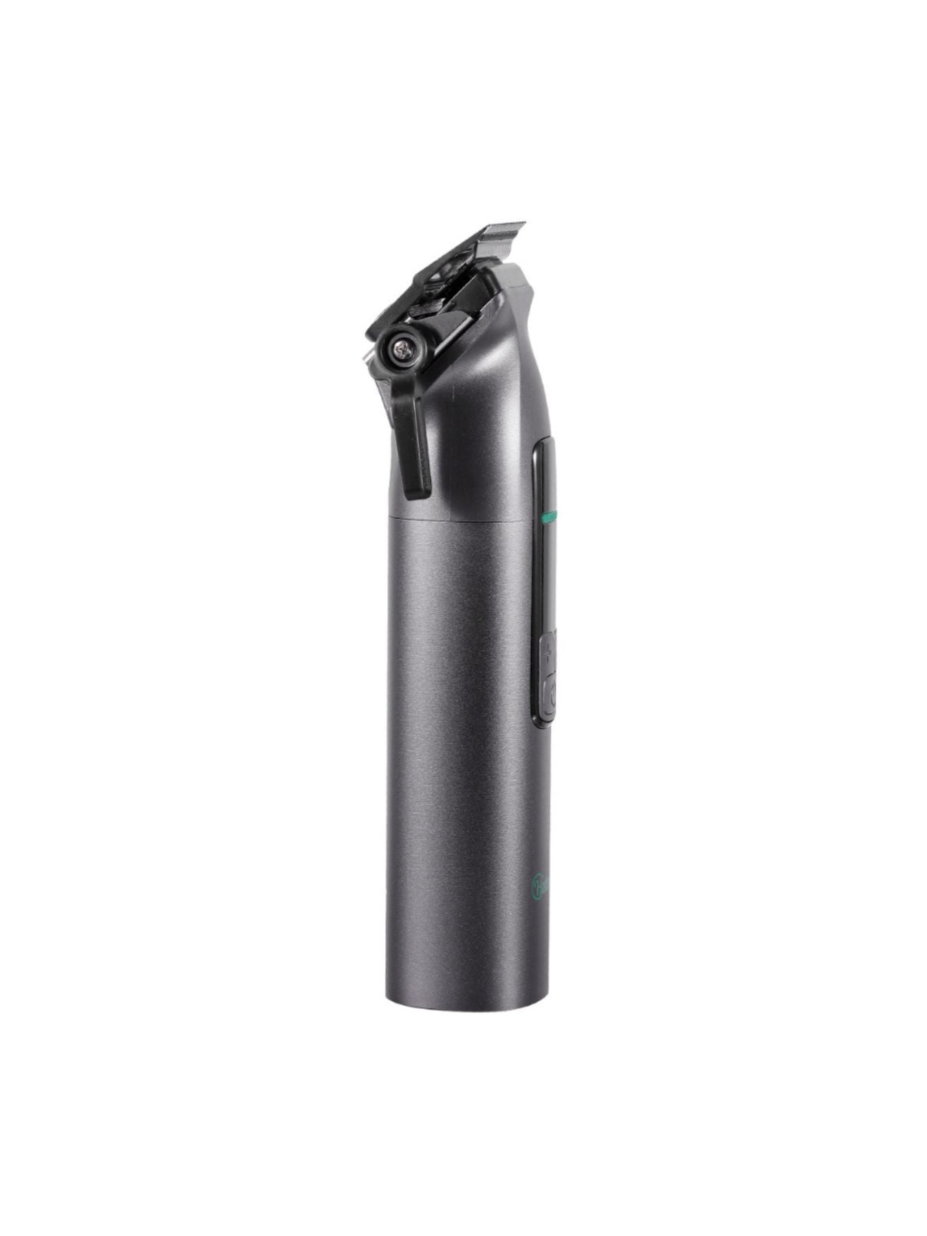 Gray cordless hair clipper with LED display and ergonomic design, ideal for precise hair trimming and styling.