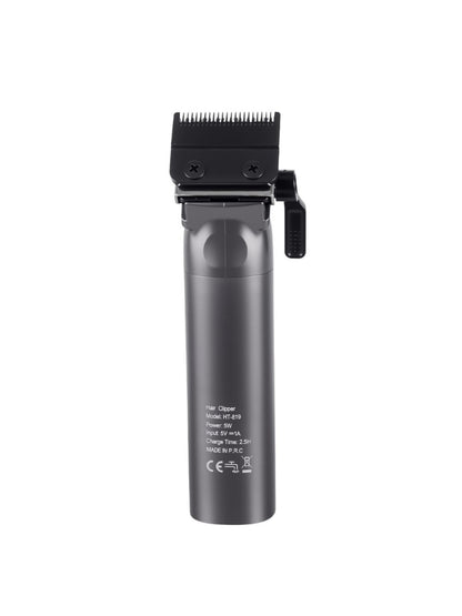 Gray cordless hair clipper with LED display from Trendsi, showing adjustable blades and ergonomic design for easy grooming.