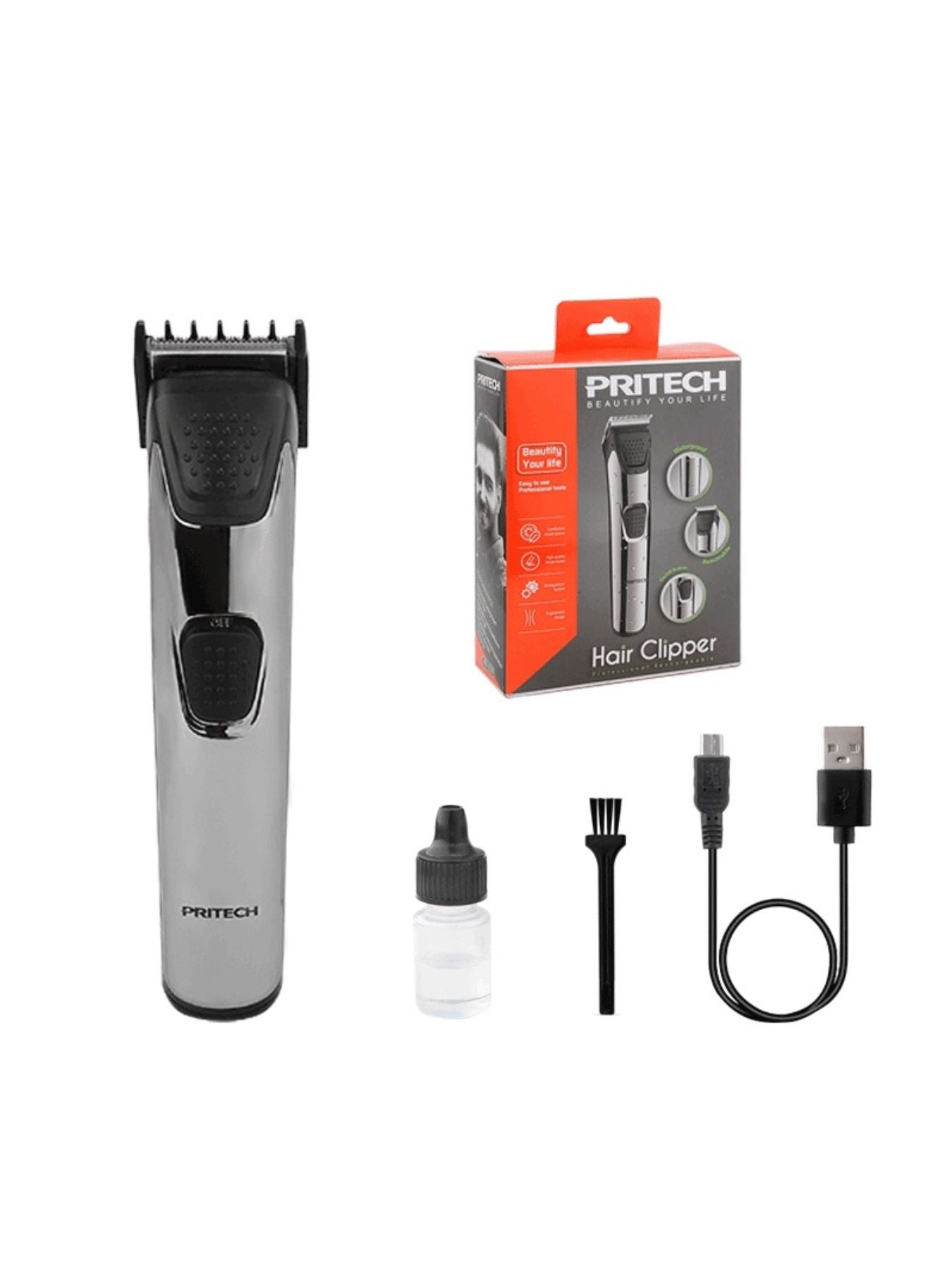 Gray Trendsi electric hair clipper with adjustable blades, designed for precise haircutting and grooming at home or salon.