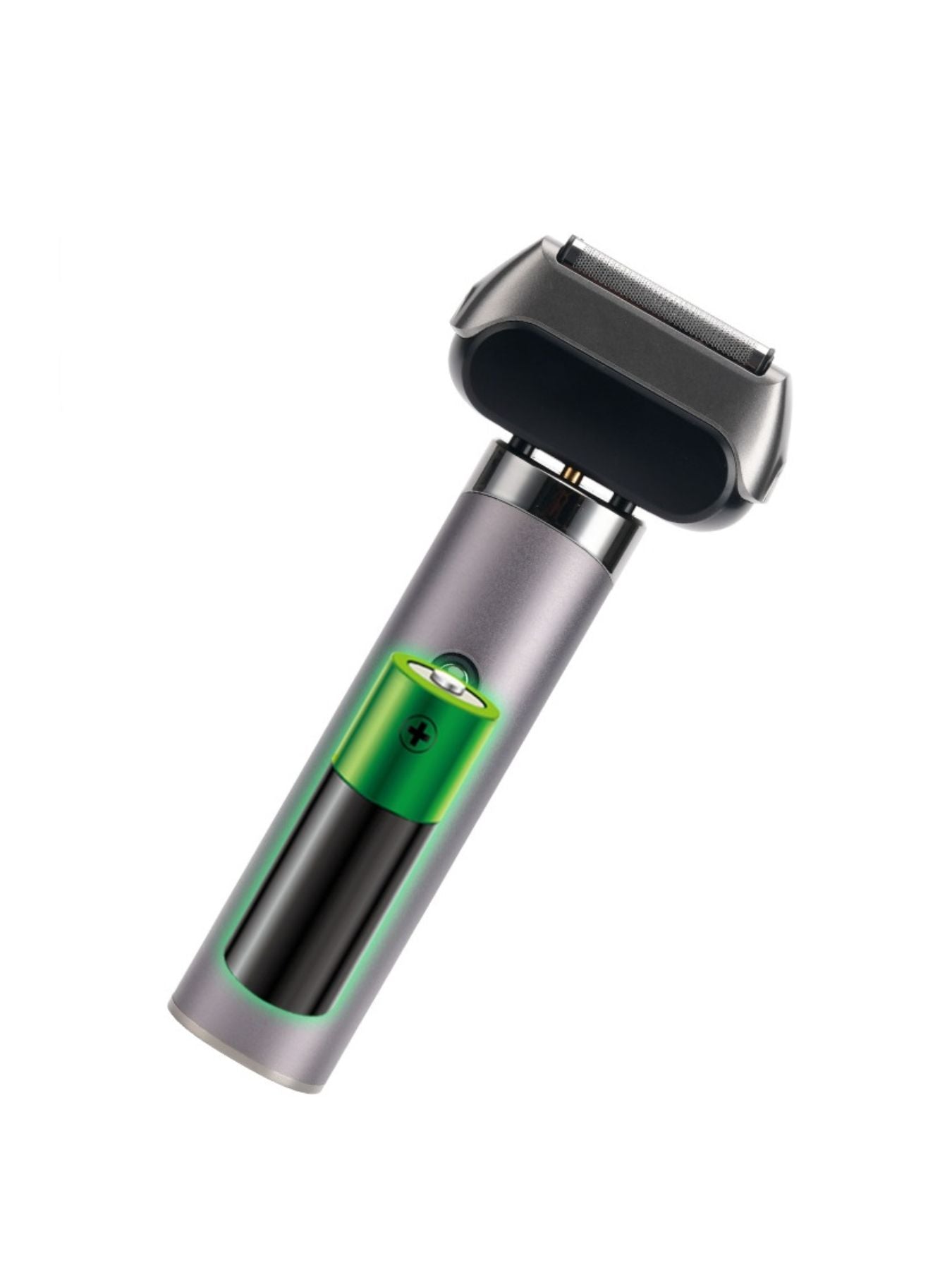 Gray portable foil shaver from Trendsi with a compact design, suitable for on-the-go grooming and close shaving.