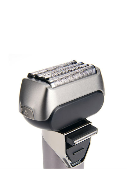 Gray portable foil shaver from Trendsi with a compact design, suitable for on-the-go grooming and close shaving.