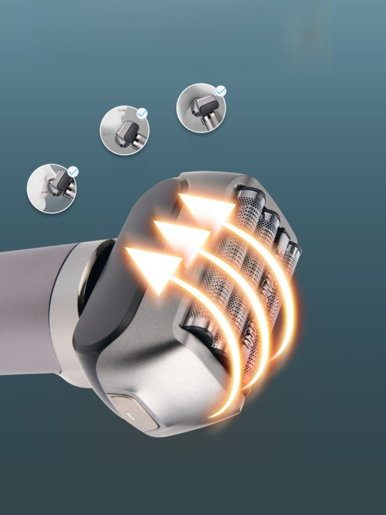 Gray portable foil shaver from Trendsi with a compact design, ideal for quick grooming and on-the-go use.