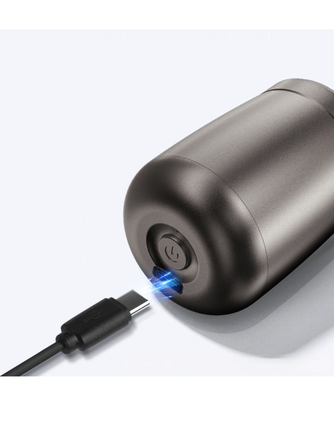 Gray portable mini electric shaver by Trendsi with compact design and ergonomic grip for precise grooming.