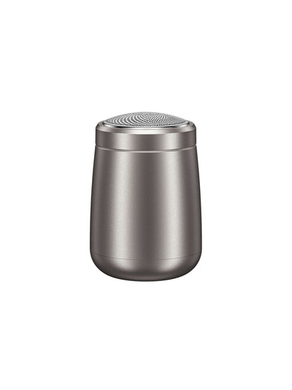 Gray portable mini electric shaver by Trendsi, compact design with a sleek handle for easy grooming on the go.