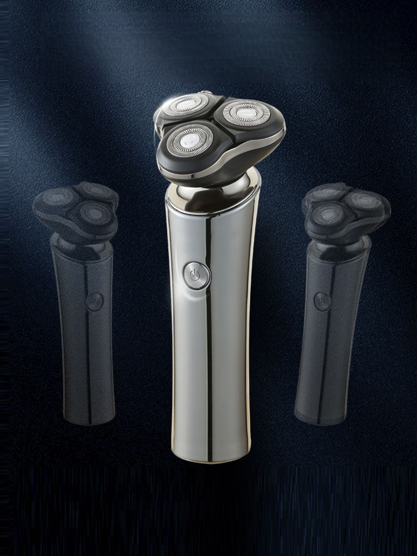 Gray Trendsi rotary electric shaver with a sleek design, suitable for close and comfortable facial grooming.