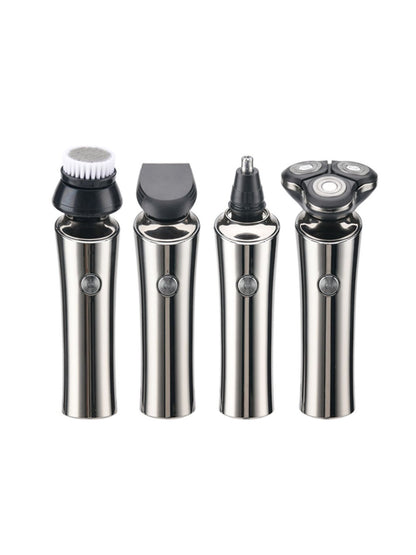 Gray Trendsi rotary electric shaver with a sleek design, featuring multiple rotary heads for close, comfortable grooming.