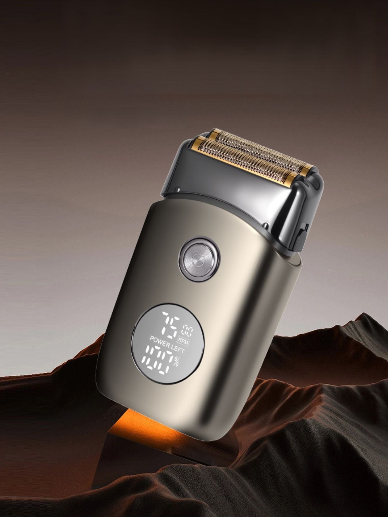 Gray Trendsi Smart Display Electric Shaver with sleek design and multiple blades for a close, comfortable shave.