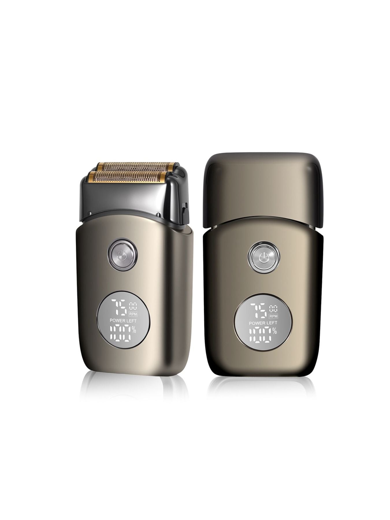Gray Trendsi Smart Display Electric Shaver with digital screen and ergonomic design, suitable for close and comfortable grooming.