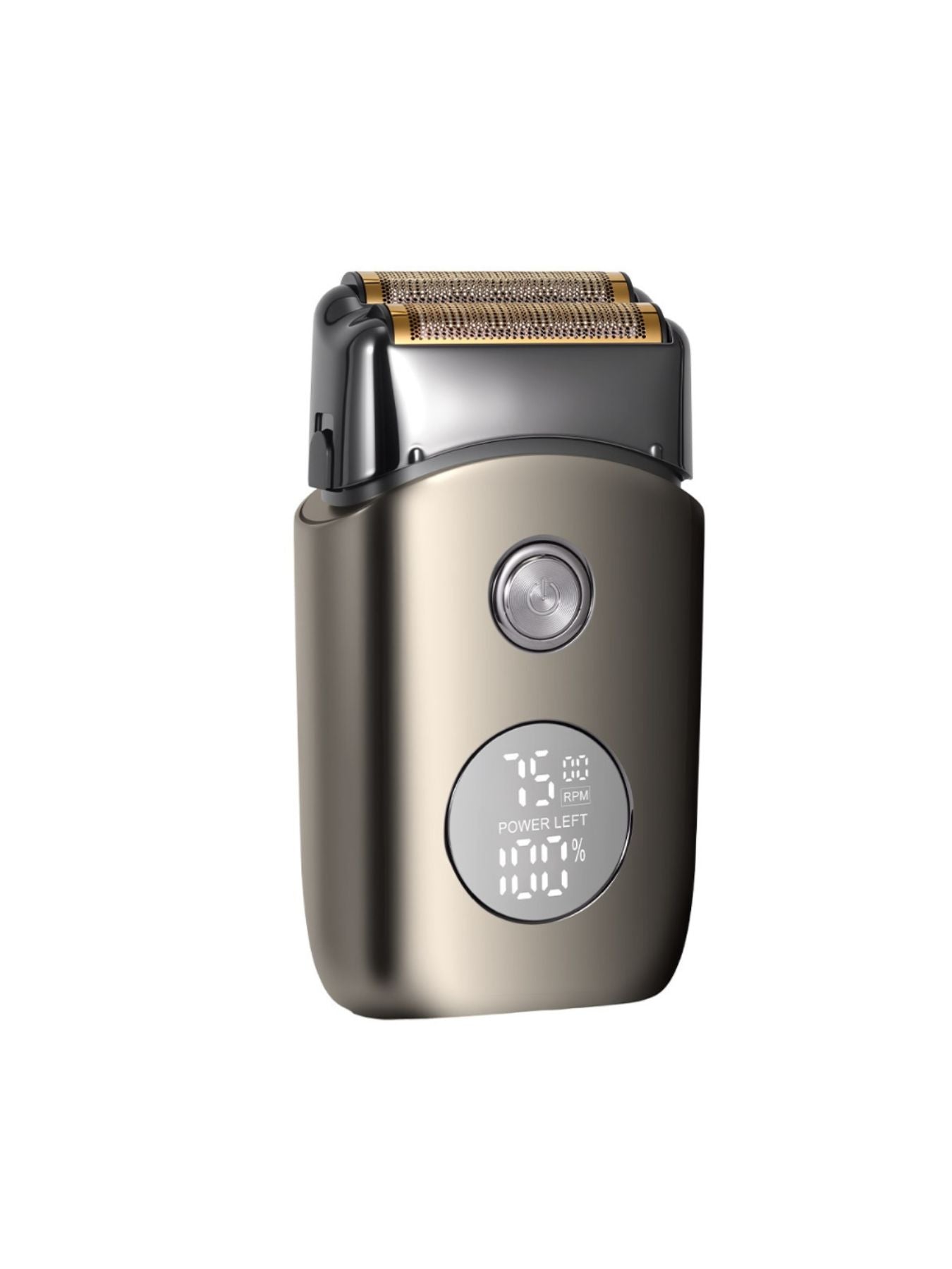Gray Trendsi Smart Display Electric Shaver with adjustable head and digital display for precise grooming.