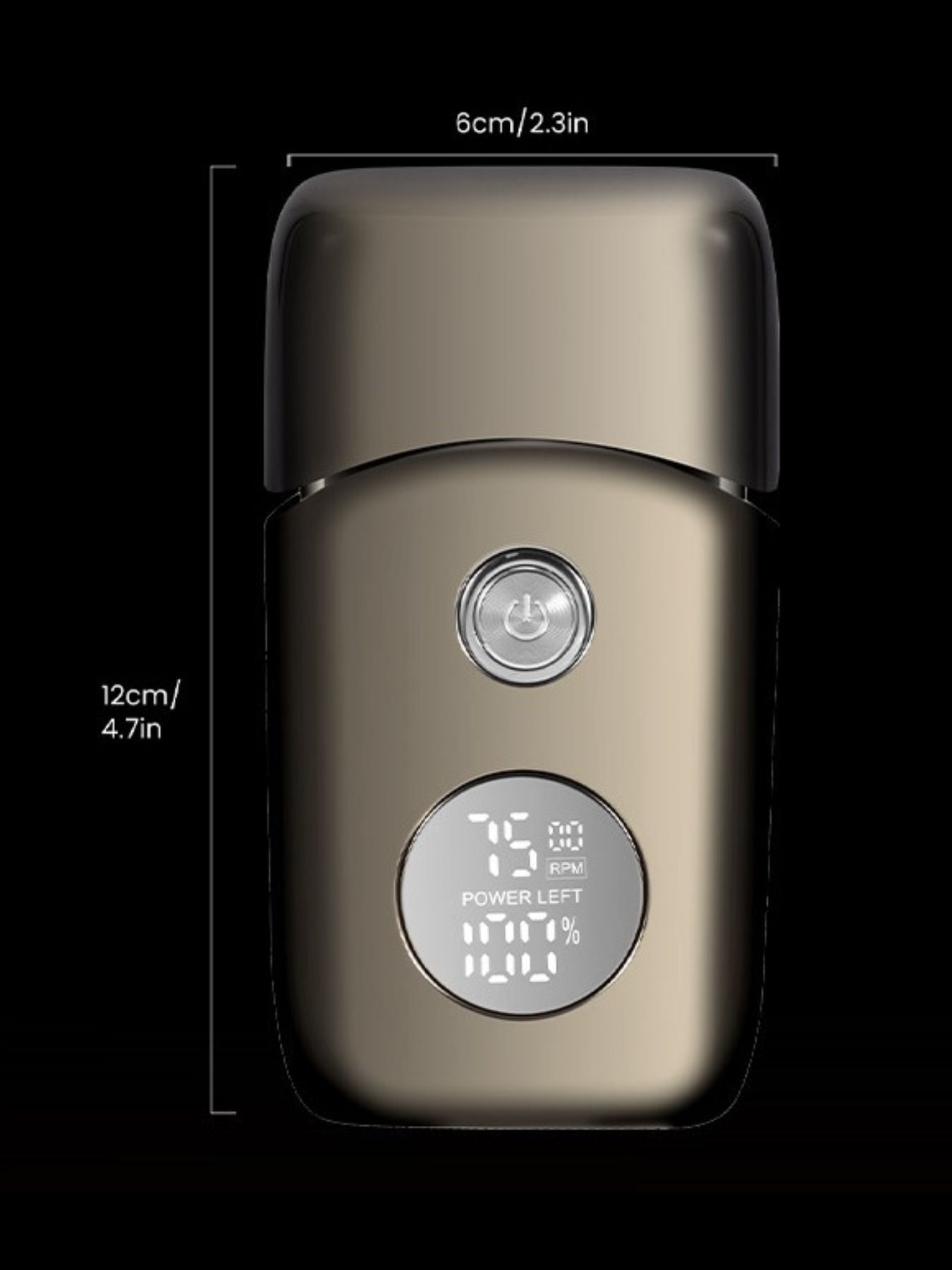 Gray Trendsi Smart Display Electric Shaver with adjustable head and sleek design, shown from side angle on a white background.