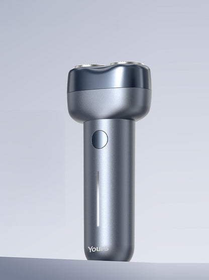 Gray waterproof electric shaver by Trendsi with a sleek design, suitable for wet and dry use, shown on a white background.
