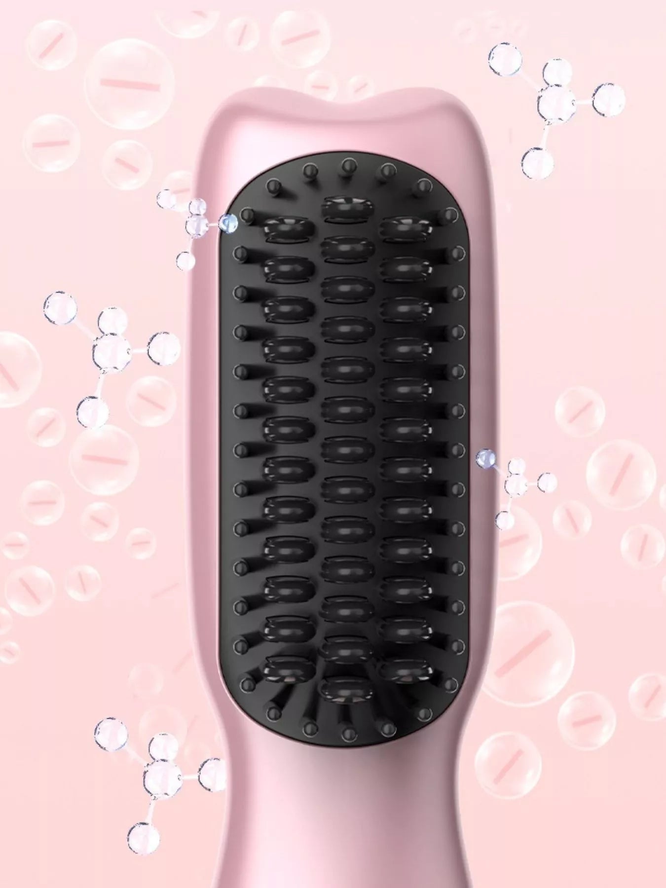 Gray and white heated straightening comb by Trendsi, featuring a sleek design for easy hair styling.