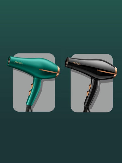 Green adjustable temperature hair dryer by Trendsi with European plug, featuring a sleek design and ergonomic handle.