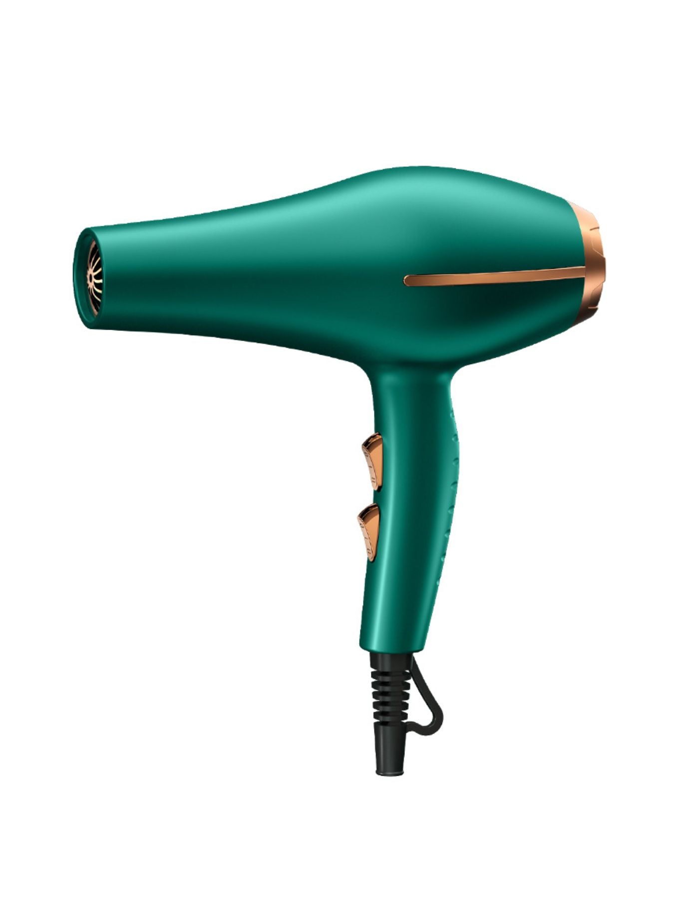 Green adjustable temperature hair dryer by Trendsi with European plug, featuring a sleek design and ergonomic handle.