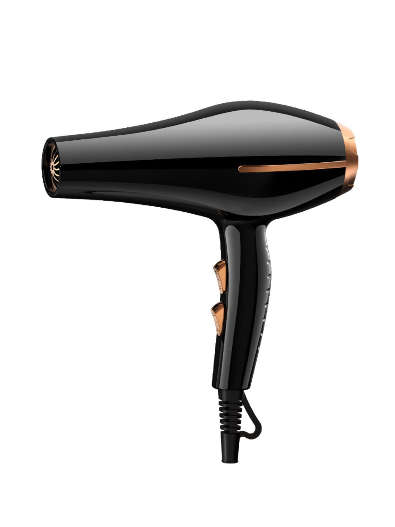Green adjustable temperature hair dryer by Trendsi with European plug, featuring ergonomic design and multiple heat settings.