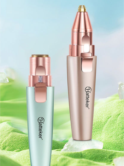Green Trendsi painless hair removal epilator with multiple attachments for smooth, hair-free skin.