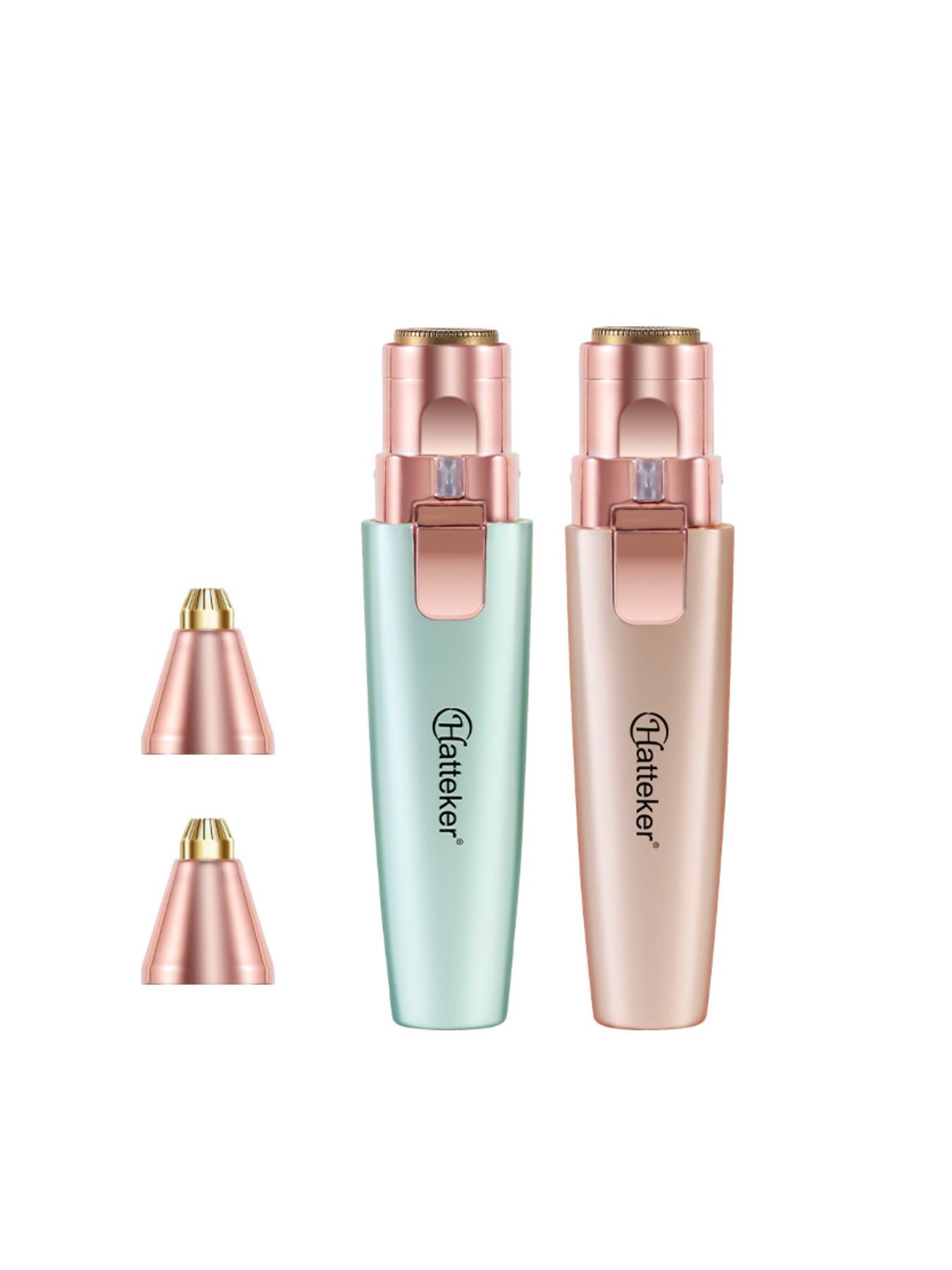 Green Trendsi painless hair removal epilator with multiple attachments for efficient, gentle hair removal.