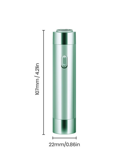 Green portable electric hair removal epilator by Trendsi with compact design and multiple attachment heads for efficient hair removal.