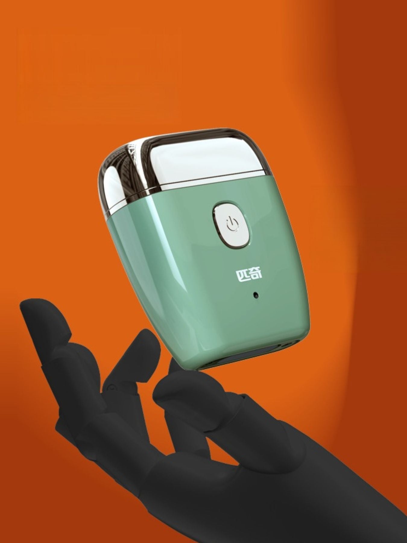 Green portable mini electric shaver by Trendsi, compact design with a sleek handle for easy grooming on the go.
