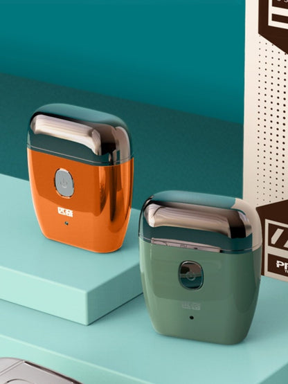 Trendsi portable mini electric shaver in green, compact design for easy grooming on the go.