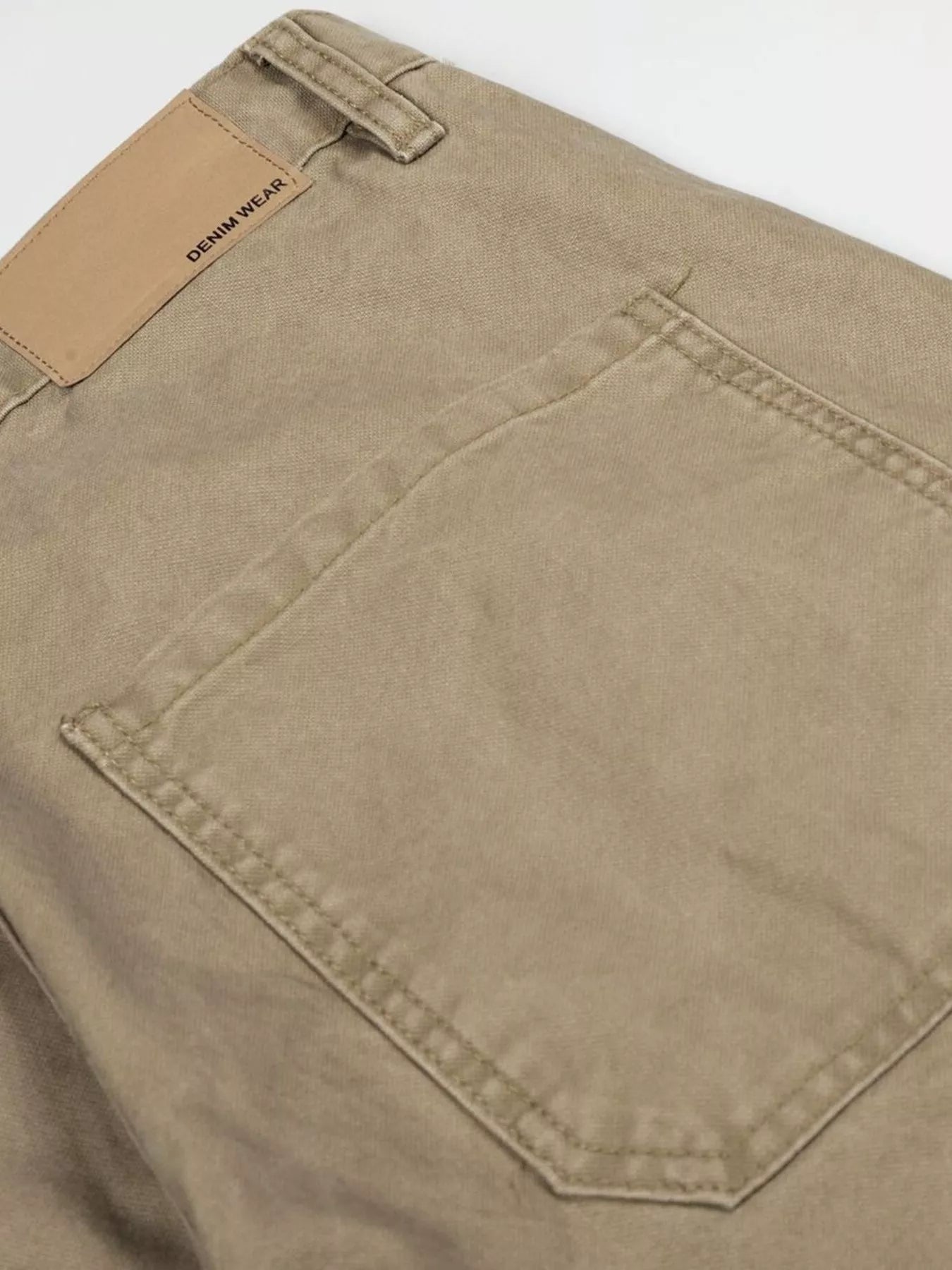 Men's green patchwork wide-leg cargo pants by Trendsi, featuring a relaxed fit and multiple utility pockets.