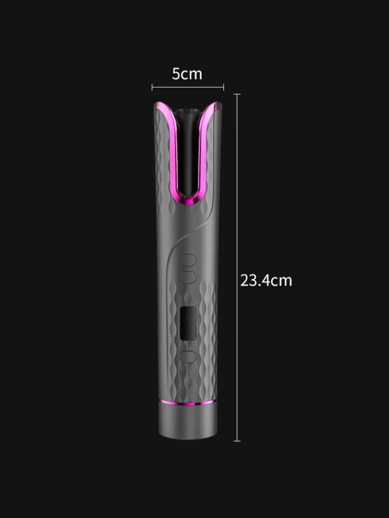 Gray automatic rotating ceramic hair curling iron by Trendsi with a sleek design for effortless curls.