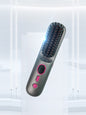 Grey fast heating anti-scald straightening comb by Trendsi, with sleek design and temperature controls for safe hair styling.