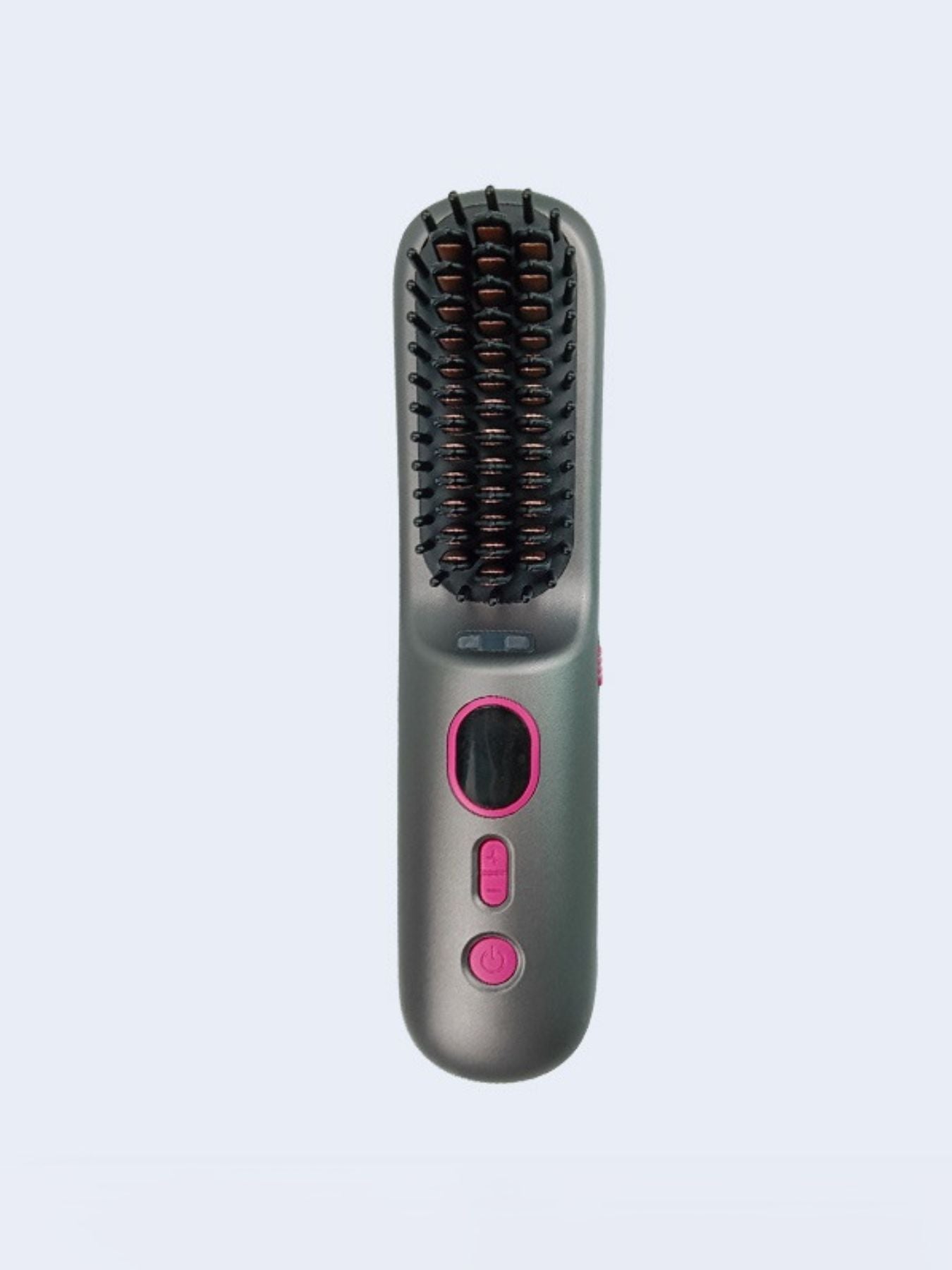 Grey Trendsi fast heating anti-scald straightening comb with ergonomic handle and adjustable temperature settings.