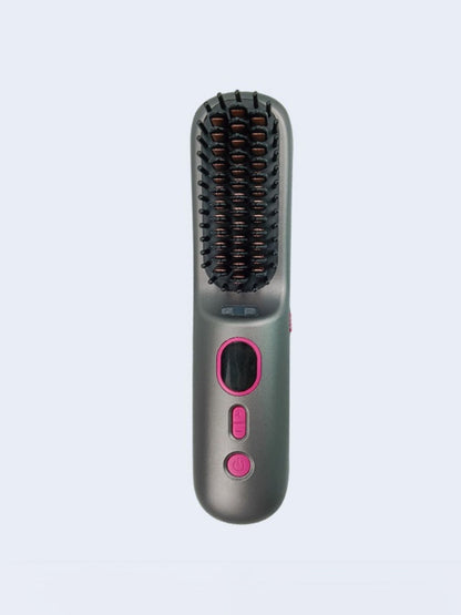 Grey Trendsi fast heating anti-scald straightening comb with ergonomic handle and adjustable temperature settings.