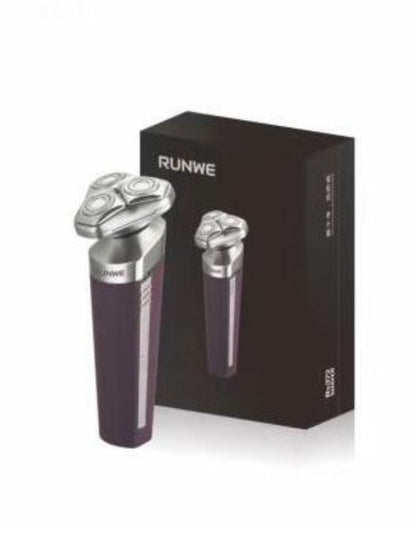 Grey rechargeable rotary shaver from Trendsi with multiple rotary heads for smooth, close shaving.