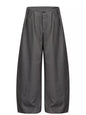 Men's grey striped wide-leg pants by Trendsi, featuring a relaxed fit and bold stripe pattern, displayed on a model.
