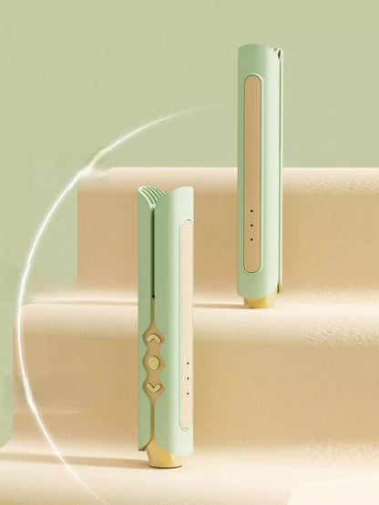 Trendsi fast heating hair straightener with European plug and gum leaf design, sleek black ceramic plates for smooth styling