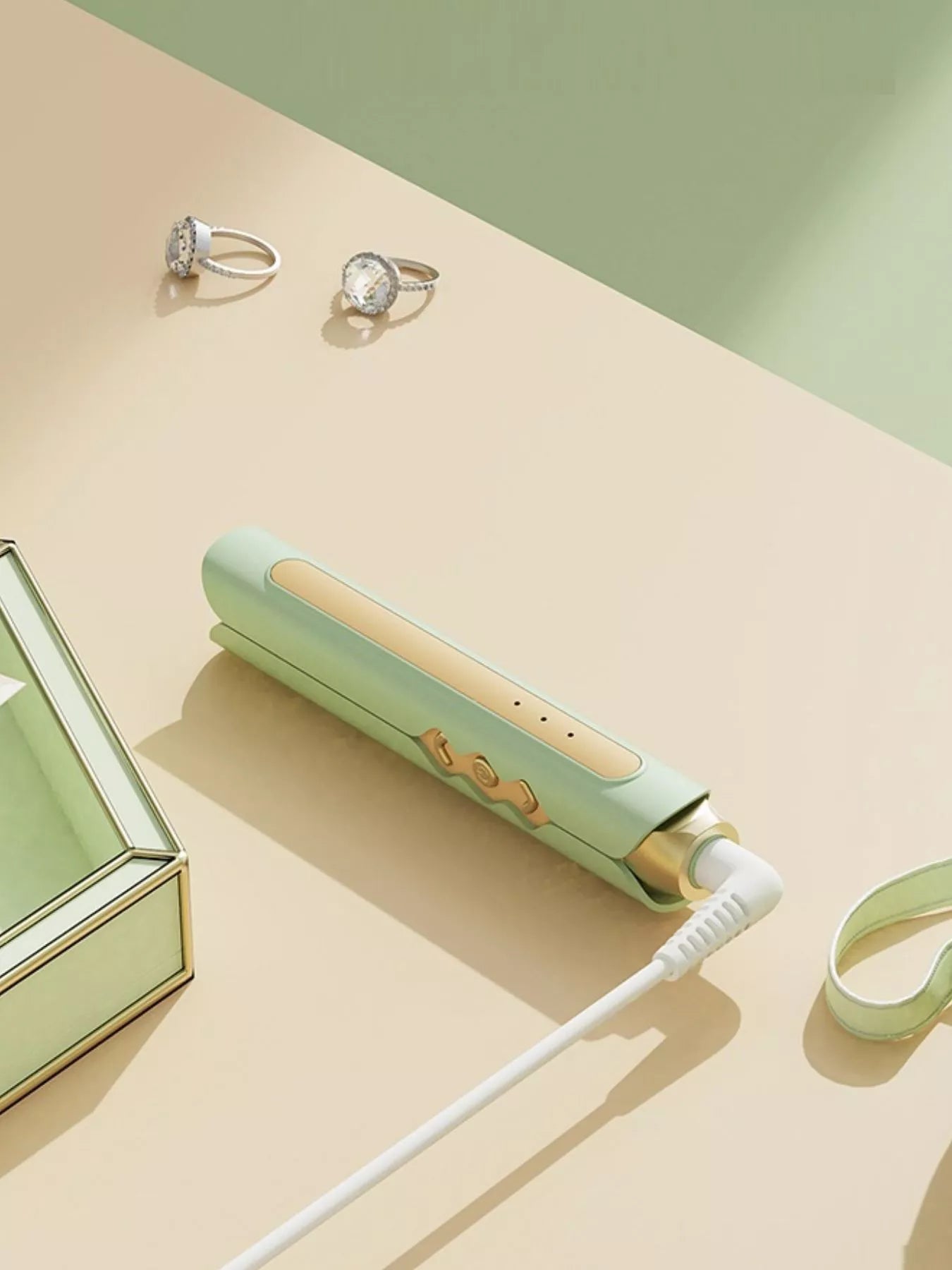 Trendsi fast heating hair straightener with European plug, sleek design, and ceramic plates for smooth, straight hair.