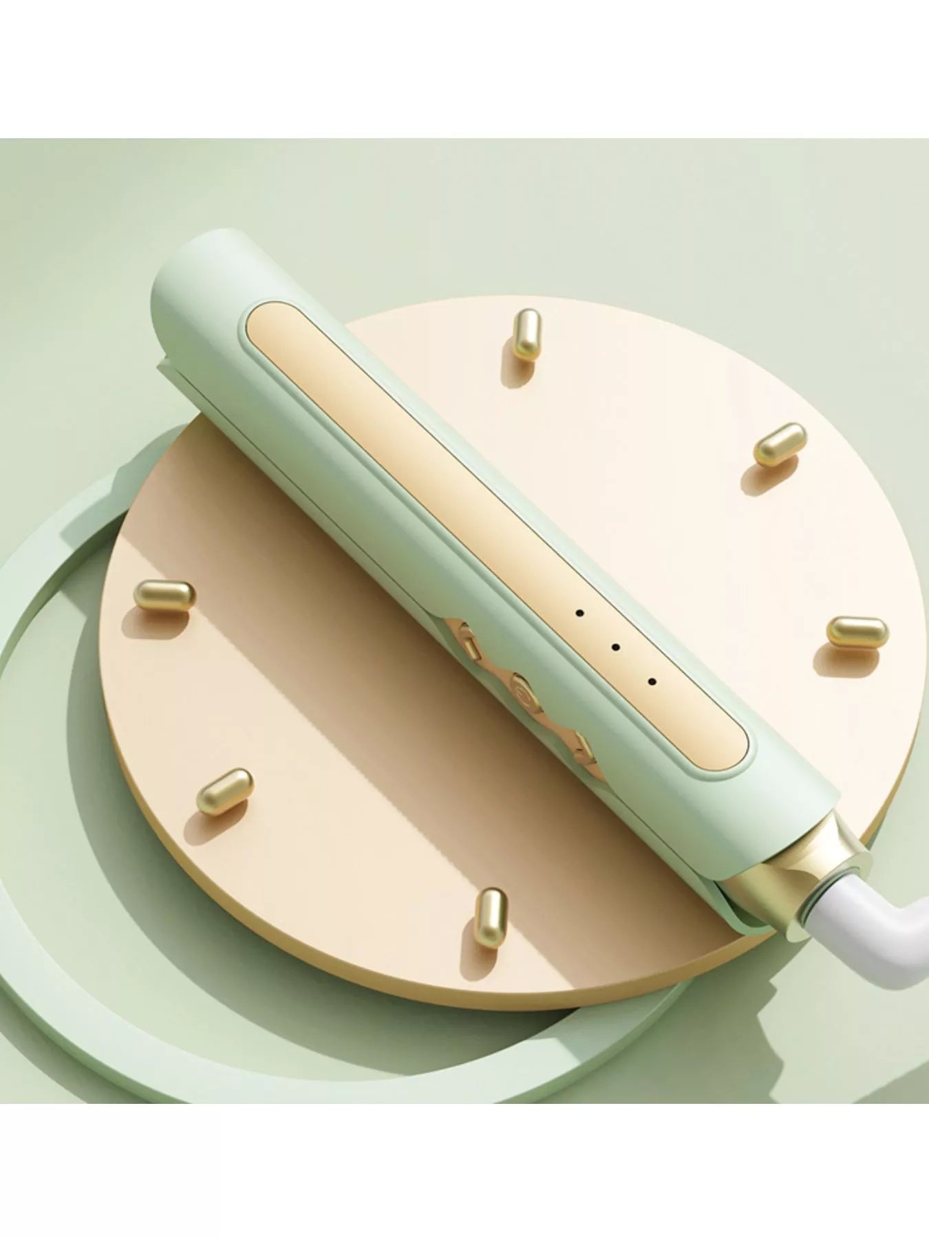 Trendsi fast heating hair straightener with European plug and gum leaf design for sleek, straight hair styling.
