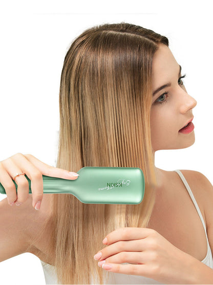 Trendsi fast heating straightening comb with gum leaf design and North American plug, ideal for quick hair styling.